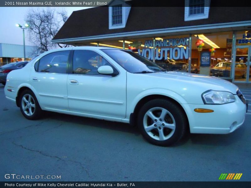 Icelandic White Pearl / Blond 2001 Nissan Maxima GLE