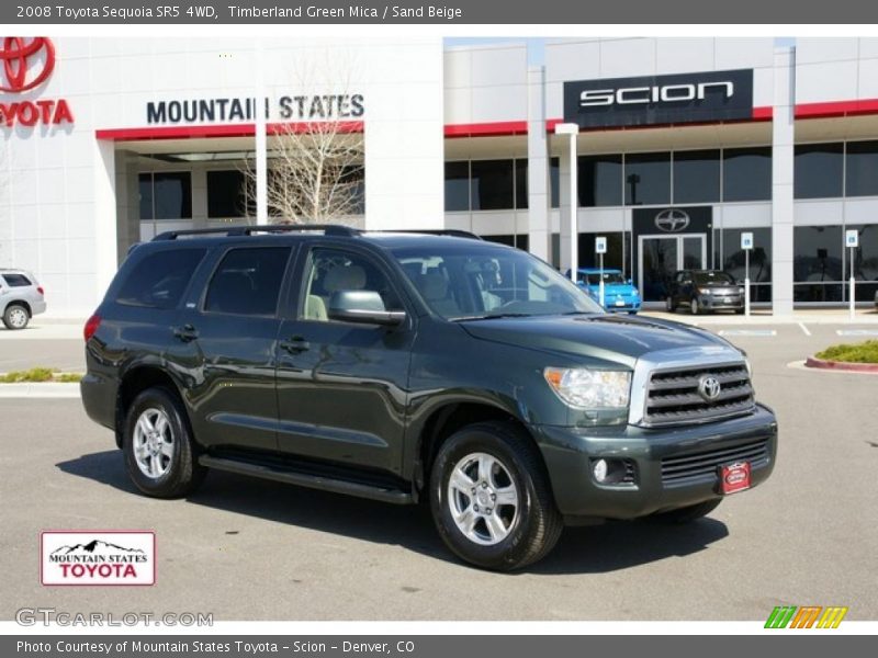 Timberland Green Mica / Sand Beige 2008 Toyota Sequoia SR5 4WD
