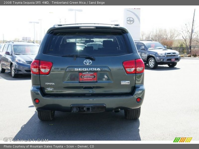 Timberland Green Mica / Sand Beige 2008 Toyota Sequoia SR5 4WD