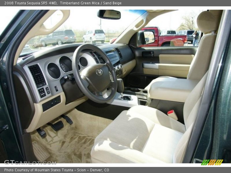 Timberland Green Mica / Sand Beige 2008 Toyota Sequoia SR5 4WD