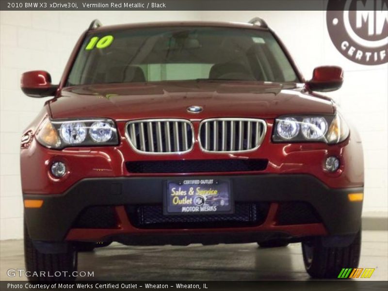 Vermilion Red Metallic / Black 2010 BMW X3 xDrive30i