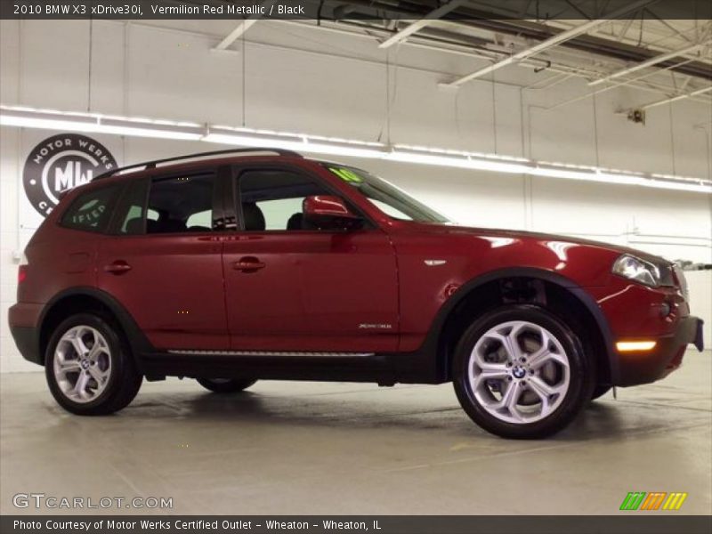 Vermilion Red Metallic / Black 2010 BMW X3 xDrive30i