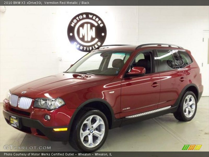 Vermilion Red Metallic / Black 2010 BMW X3 xDrive30i