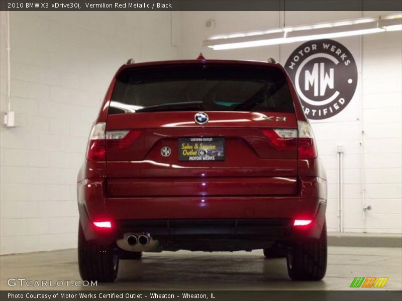 Vermilion Red Metallic / Black 2010 BMW X3 xDrive30i