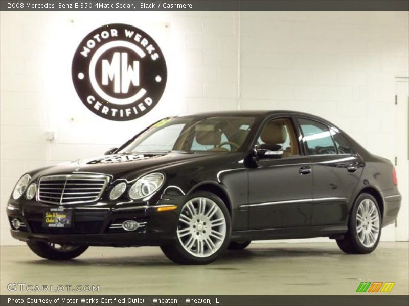 Black / Cashmere 2008 Mercedes-Benz E 350 4Matic Sedan