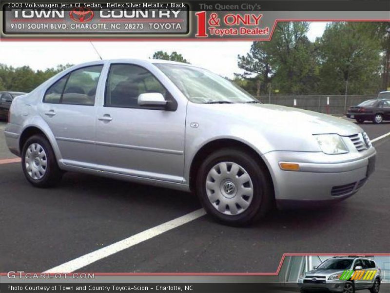 Reflex Silver Metallic / Black 2003 Volkswagen Jetta GL Sedan