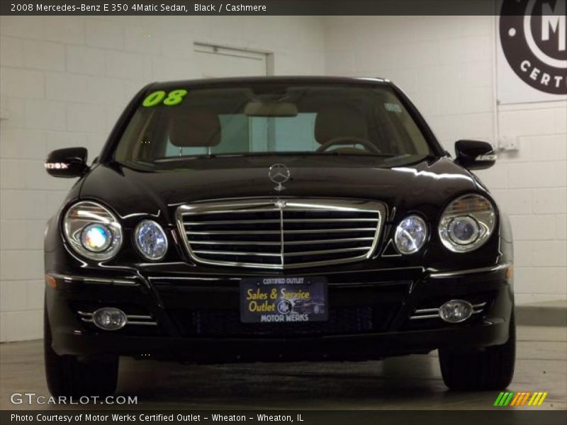 Black / Cashmere 2008 Mercedes-Benz E 350 4Matic Sedan
