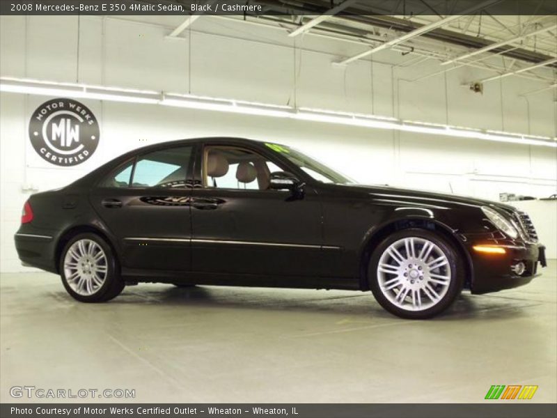 Black / Cashmere 2008 Mercedes-Benz E 350 4Matic Sedan