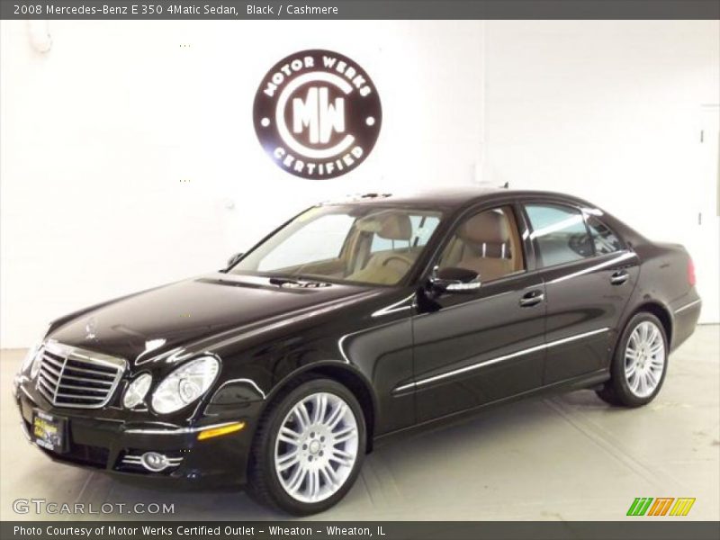 Black / Cashmere 2008 Mercedes-Benz E 350 4Matic Sedan