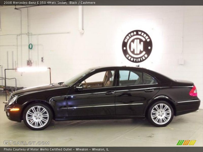 Black / Cashmere 2008 Mercedes-Benz E 350 4Matic Sedan