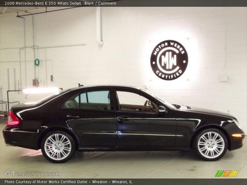 Black / Cashmere 2008 Mercedes-Benz E 350 4Matic Sedan