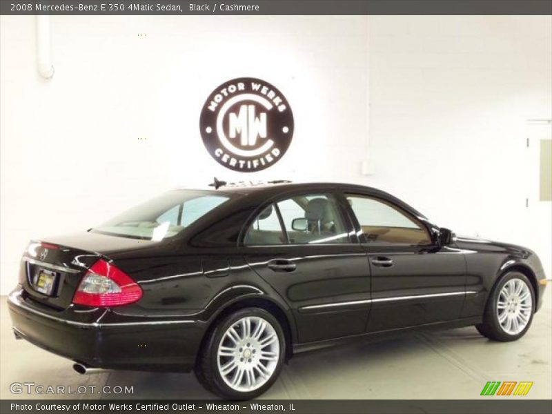 Black / Cashmere 2008 Mercedes-Benz E 350 4Matic Sedan