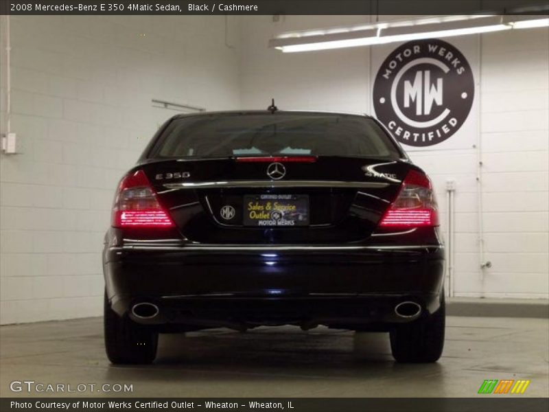 Black / Cashmere 2008 Mercedes-Benz E 350 4Matic Sedan