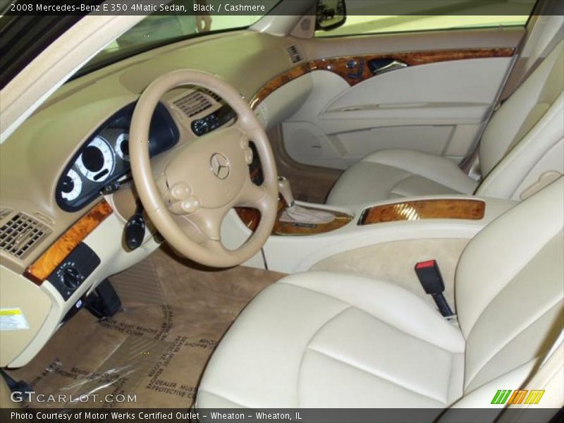 Black / Cashmere 2008 Mercedes-Benz E 350 4Matic Sedan