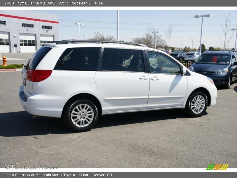 Arctic Frost Pearl / Taupe 2008 Toyota Sienna XLE AWD