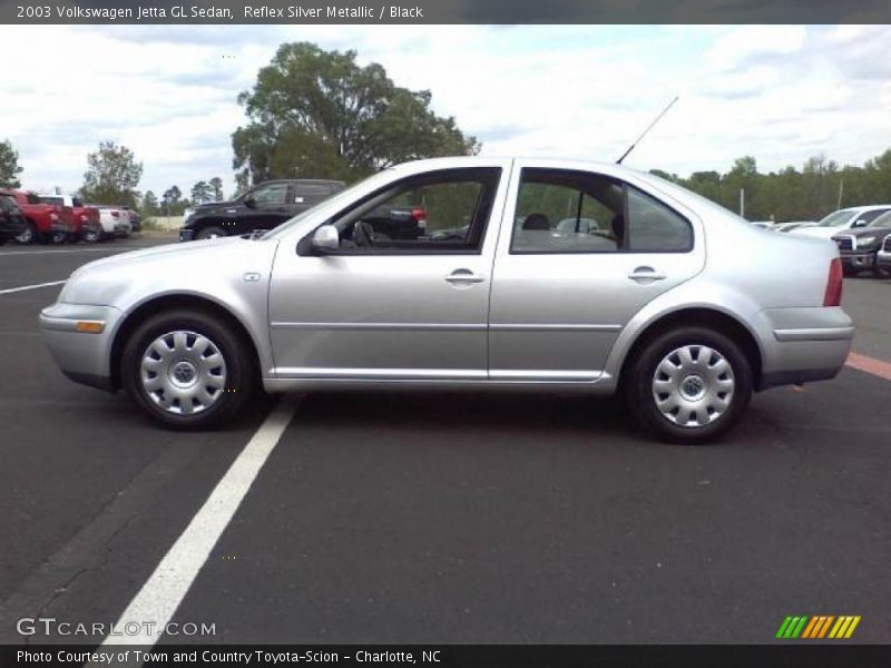 Reflex Silver Metallic / Black 2003 Volkswagen Jetta GL Sedan