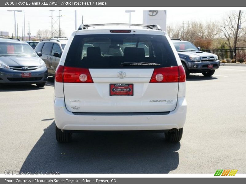 Arctic Frost Pearl / Taupe 2008 Toyota Sienna XLE AWD