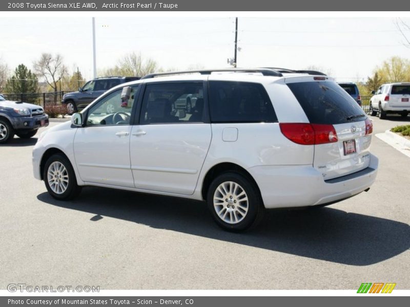 Arctic Frost Pearl / Taupe 2008 Toyota Sienna XLE AWD