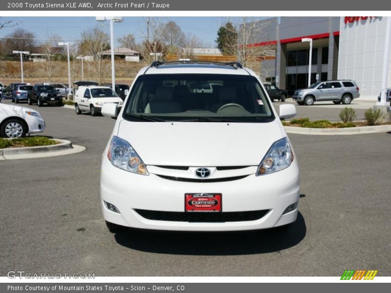 Arctic Frost Pearl / Taupe 2008 Toyota Sienna XLE AWD