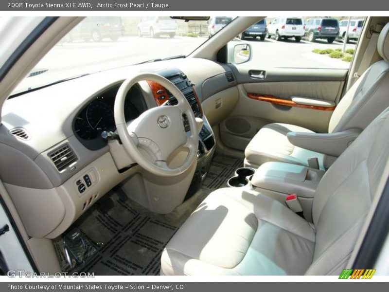 Arctic Frost Pearl / Taupe 2008 Toyota Sienna XLE AWD