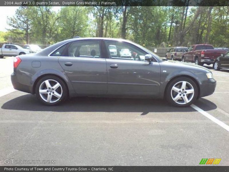Dolphin Grey Metallic / Platinum 2004 Audi A4 3.0 quattro Sedan