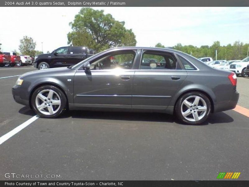 Dolphin Grey Metallic / Platinum 2004 Audi A4 3.0 quattro Sedan