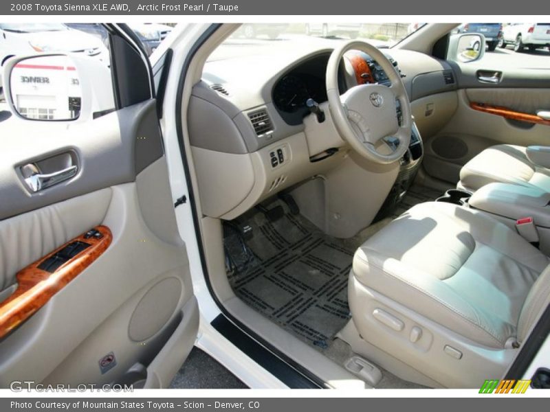 Arctic Frost Pearl / Taupe 2008 Toyota Sienna XLE AWD