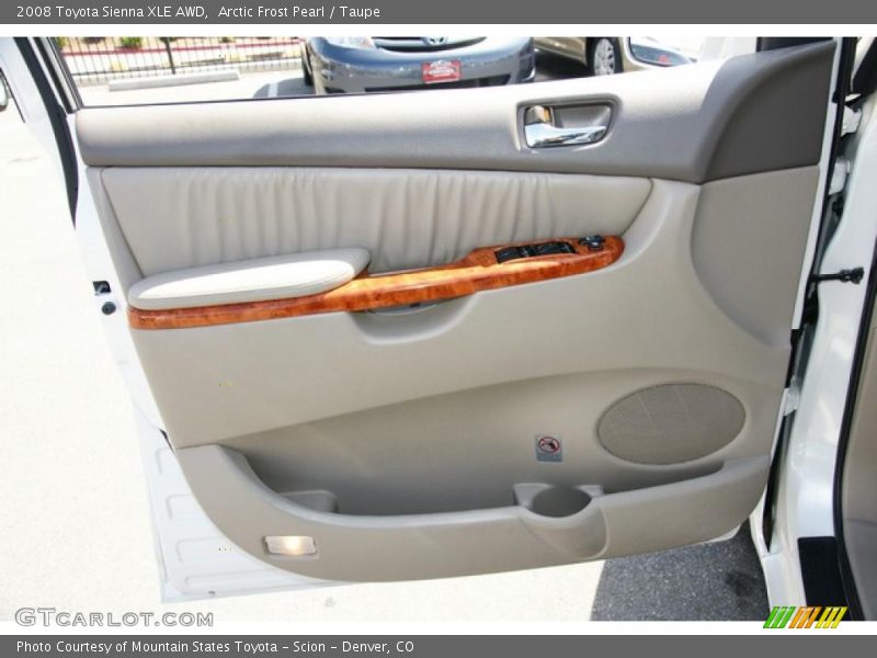 Arctic Frost Pearl / Taupe 2008 Toyota Sienna XLE AWD