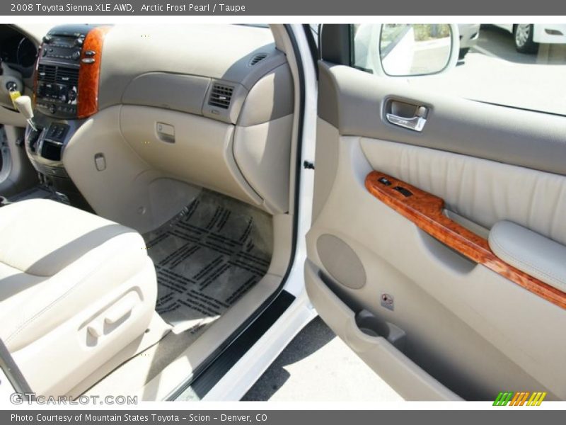 Arctic Frost Pearl / Taupe 2008 Toyota Sienna XLE AWD