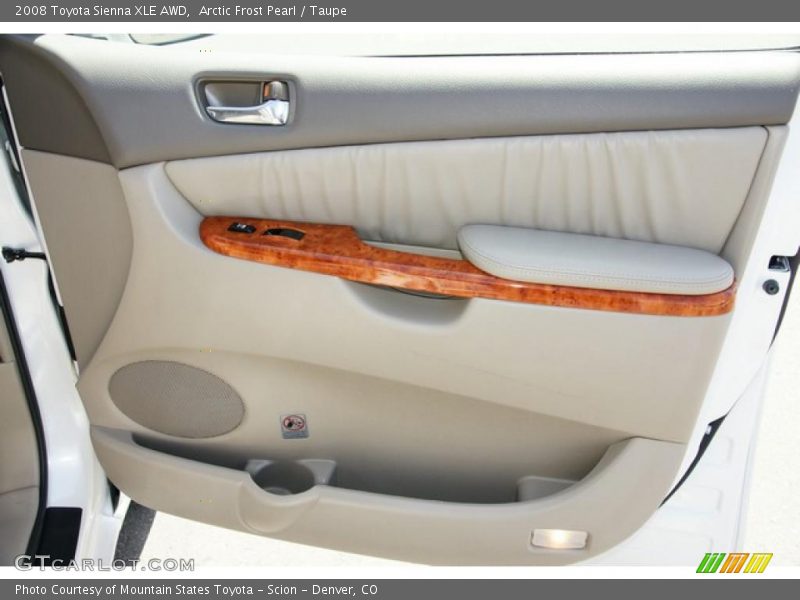 Arctic Frost Pearl / Taupe 2008 Toyota Sienna XLE AWD