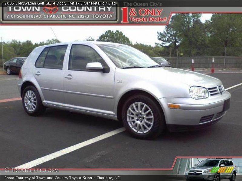 Reflex Silver Metallic / Black 2005 Volkswagen Golf GLS 4 Door