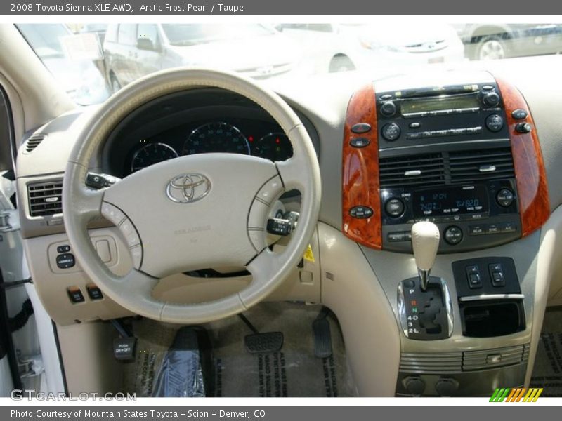 Arctic Frost Pearl / Taupe 2008 Toyota Sienna XLE AWD