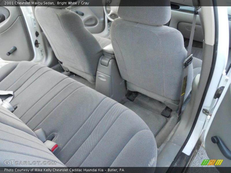 Bright White / Gray 2001 Chevrolet Malibu Sedan