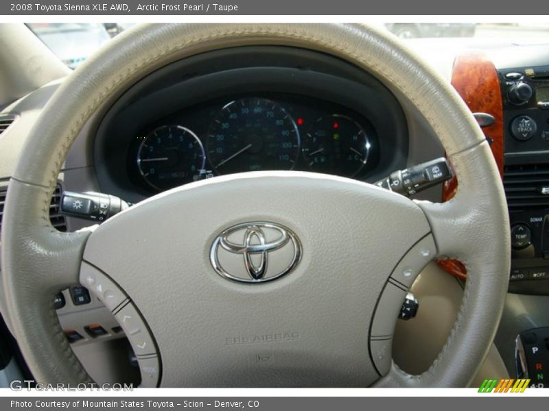 Arctic Frost Pearl / Taupe 2008 Toyota Sienna XLE AWD