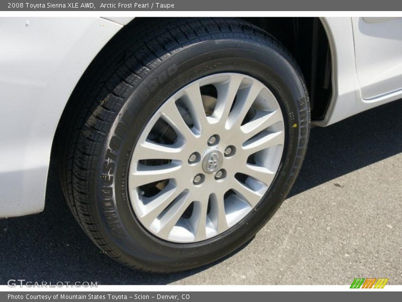 Arctic Frost Pearl / Taupe 2008 Toyota Sienna XLE AWD