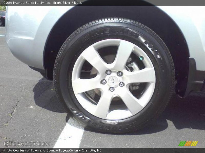 Bright Silver / Black 2009 Hyundai Santa Fe Limited