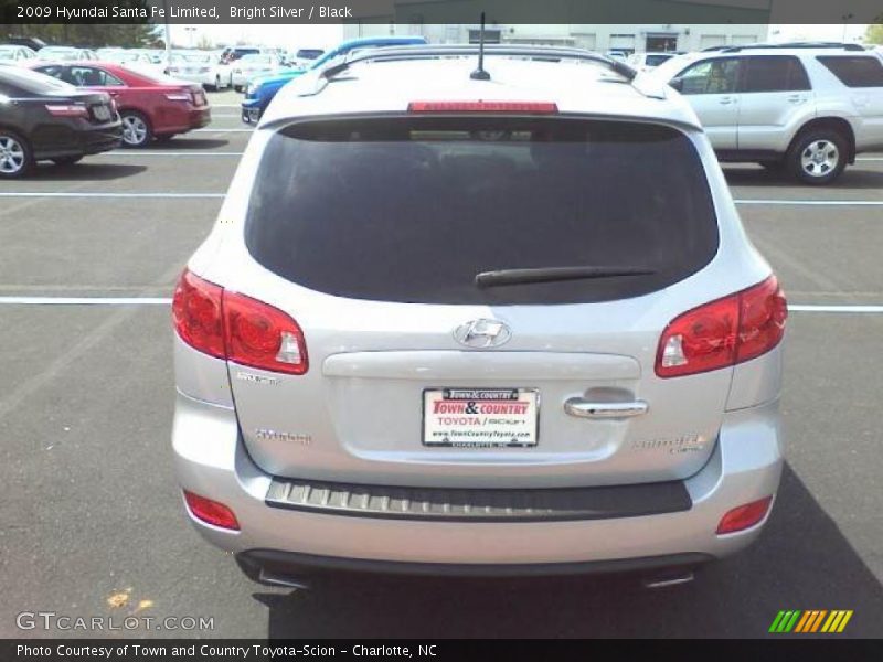 Bright Silver / Black 2009 Hyundai Santa Fe Limited