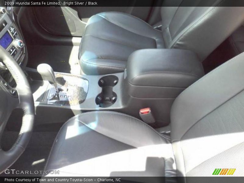 Bright Silver / Black 2009 Hyundai Santa Fe Limited