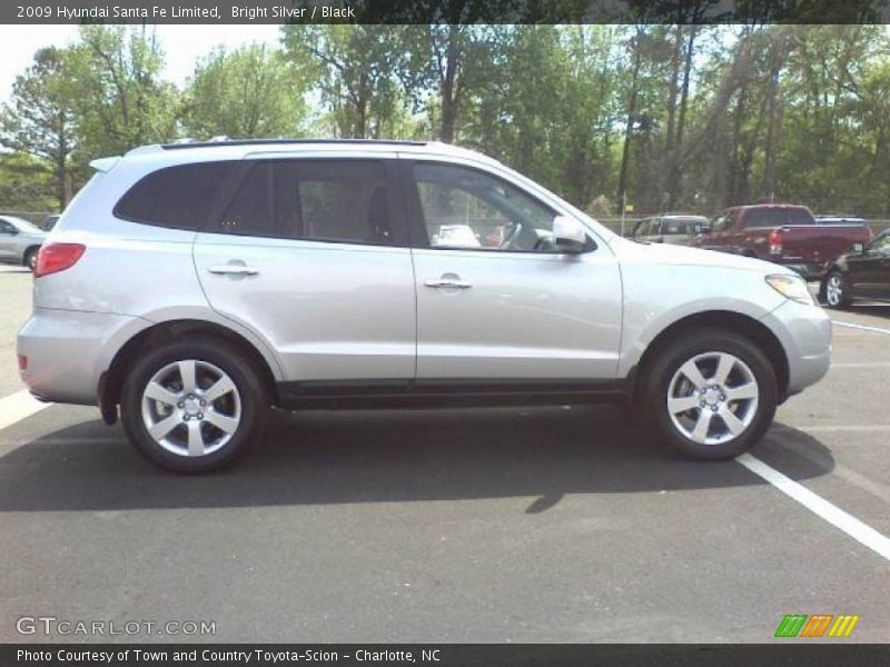 Bright Silver / Black 2009 Hyundai Santa Fe Limited