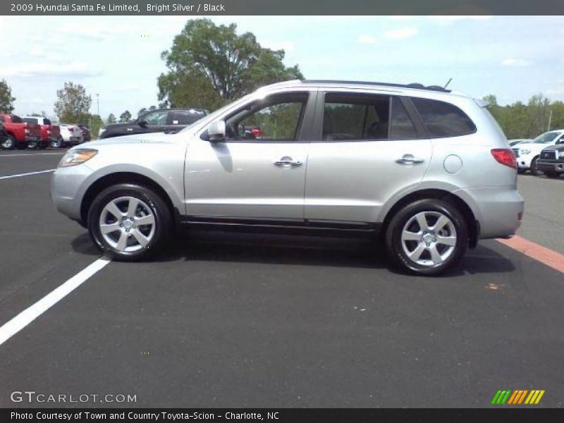 Bright Silver / Black 2009 Hyundai Santa Fe Limited