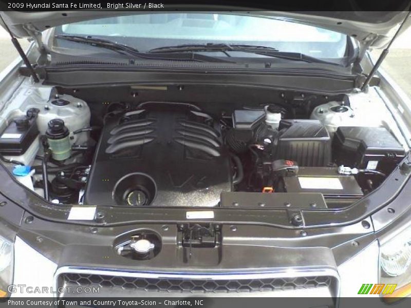 Bright Silver / Black 2009 Hyundai Santa Fe Limited