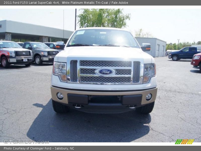 White Platinum Metallic Tri-Coat / Pale Adobe 2011 Ford F150 Lariat SuperCab 4x4