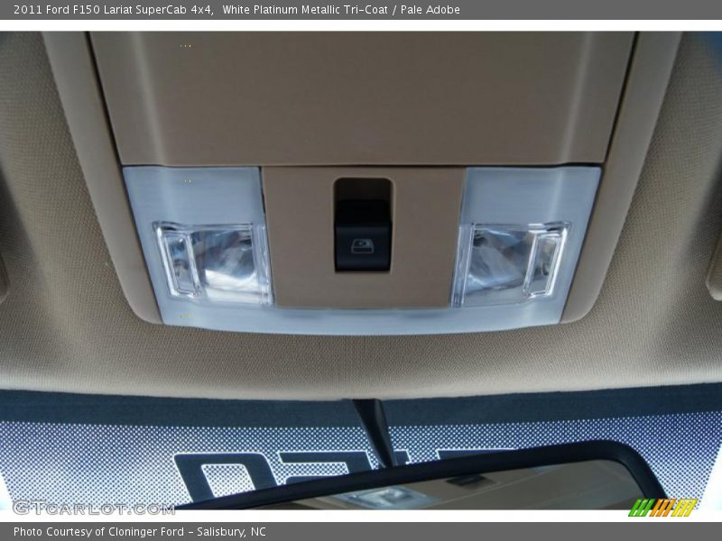 White Platinum Metallic Tri-Coat / Pale Adobe 2011 Ford F150 Lariat SuperCab 4x4