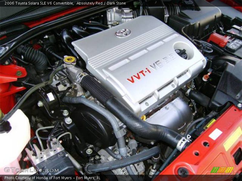 Absolutely Red / Dark Stone 2006 Toyota Solara SLE V6 Convertible