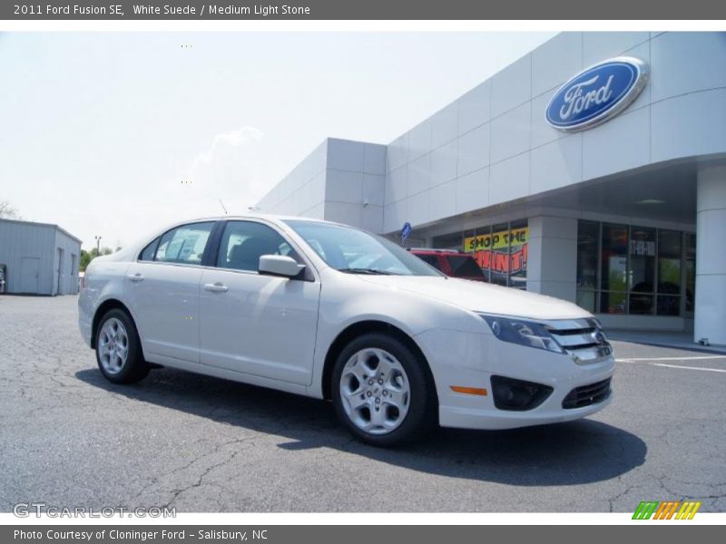 White Suede / Medium Light Stone 2011 Ford Fusion SE