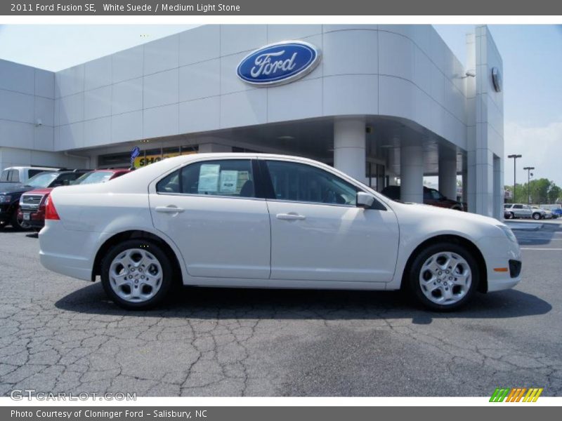 White Suede / Medium Light Stone 2011 Ford Fusion SE