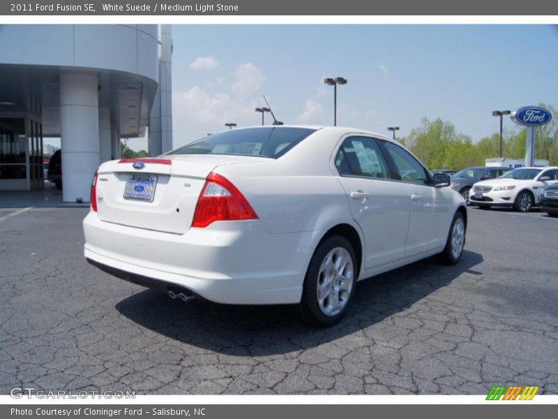 White Suede / Medium Light Stone 2011 Ford Fusion SE