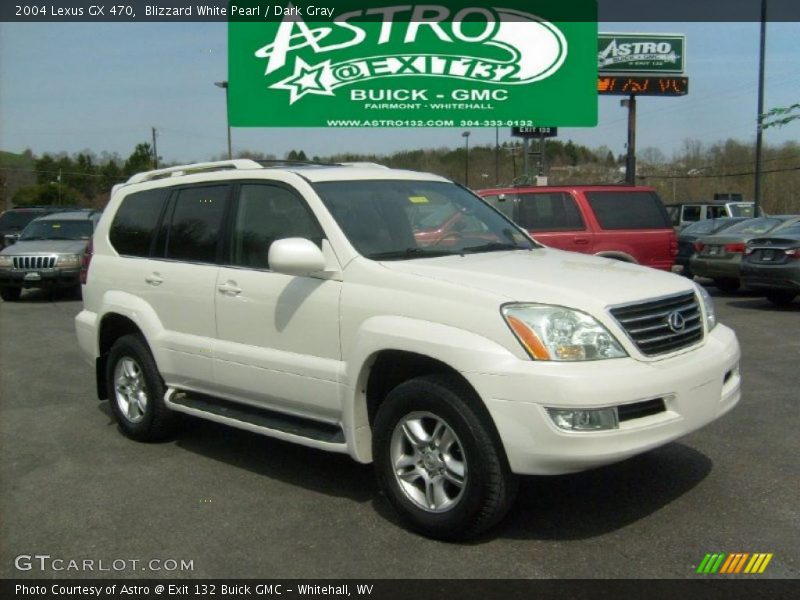 Blizzard White Pearl / Dark Gray 2004 Lexus GX 470