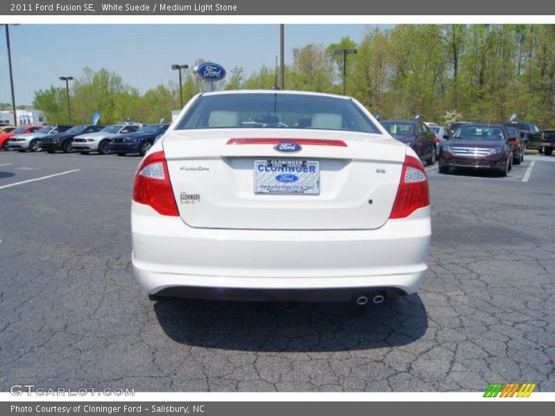White Suede / Medium Light Stone 2011 Ford Fusion SE