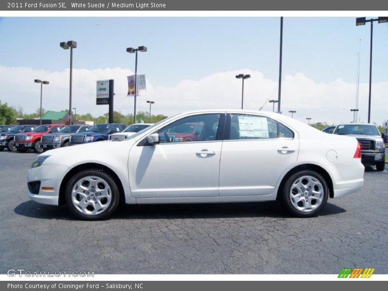 White Suede / Medium Light Stone 2011 Ford Fusion SE